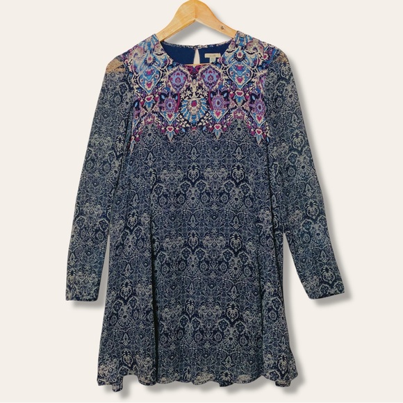 Urban Outfitters Dresses & Skirts - UO Ecote Meredith Boho Long Sleeve Sheer Witchcore Casual Flowy Mini Dress